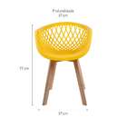 Cadeira Web Wood Amarela