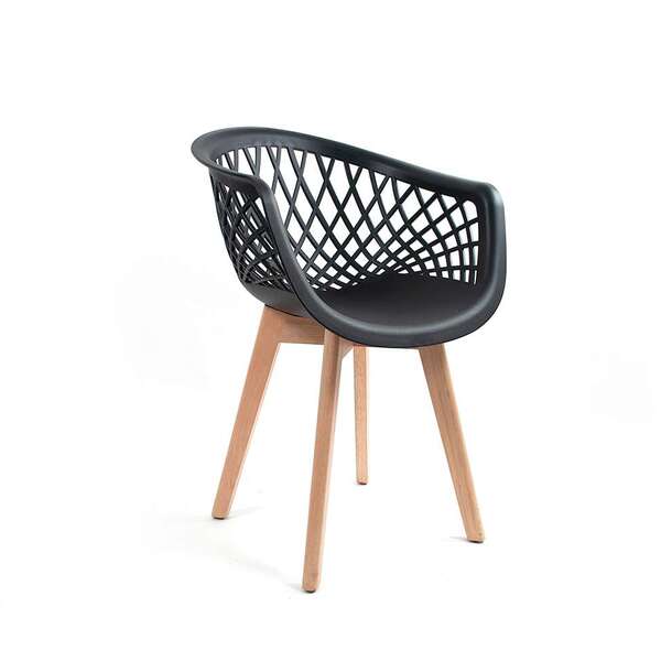 Cadeira Web Wood Preta