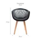 Cadeira Web Wood Preta