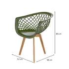 Cadeira Web Wood Verde Musgo