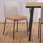 Cadeira Werk Aço Yescasa Preto/whisky/prata