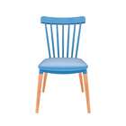 Cadeira Windsor Azul Zimbro E Madeira