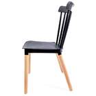 Cadeira Windsor Preta - Base Madeira Natural