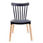 Cadeira Windsor Preta - Base Madeira Natural