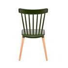 Cadeira Windsor Verde Musgo E Madeira