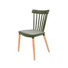 Cadeira Windsor Verde Musgo E Madeira