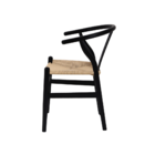 Cadeira Wish Bone Preta Para Mesa De Jantar Cozinha Sala Vara