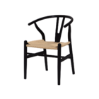 Cadeira Wish Bone Preta Para Mesa De Jantar Cozinha Sala Vara