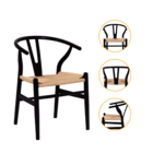 Cadeira Wish Bone Preta Para Mesa De Jantar Cozinha Sala Vara