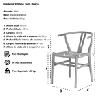 Cadeira Wishbone Madeira Betulla