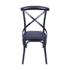 Cadeira X Em Metal Preta