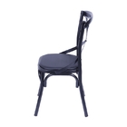 Cadeira X Em Metal Preta