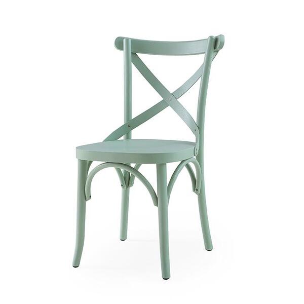 Cadeira X Texas Madeira Tauarí  Maciça Laqueado Verde