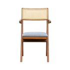 Cadeira Ypê Com Braços Madeira Maciça Telinha Assento Estofad