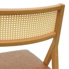 Cadeira Ypê Madeira Maciça Telinha Assento Estofado Corano Na