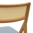 Cadeira Ypê Madeira Maciça Telinha Assento Estofado Linho Imp