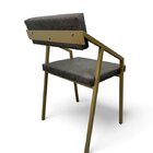 Cadeira Zênite - Metalon Dourado Cinza