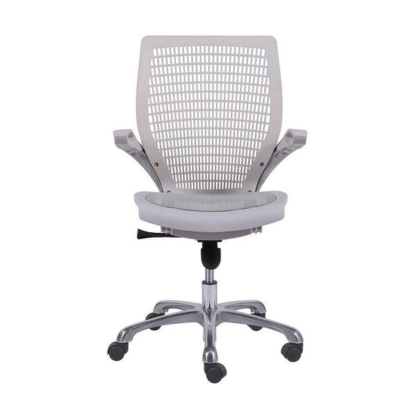 Cadeira Zurique Office Branca Com Base De Rodízio