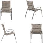 Cadeiras 5un Para Area Varanda Fibra Sintetica Sala Cozinha J
