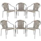 Cadeiras 6un Para Area Varanda Fibra Sintetica Sala Cozinha J