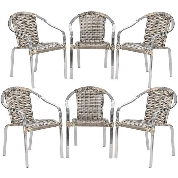 Cadeiras 6un Para Area Varanda Fibra Sintetica Sala Cozinha J