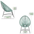 Cadeiras De Áreas Acapulco Bahamas Azul Turquesa Corda Sintet