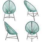 Cadeiras De Áreas Acapulco Bahamas Azul Turquesa Corda Sintet