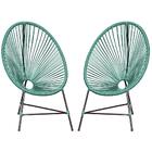 Cadeiras De Áreas Acapulco Bahamas Azul Turquesa Corda Sintet