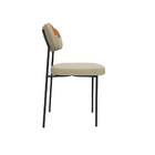 Cadeiras De Jantar Base Ferro Nile Kit 2 Pu Caramelo/linho A0