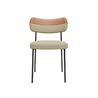 Cadeiras De Jantar Base Ferro Nile Kit 4 Pu Caramelo/linho A0