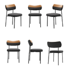 Cadeiras De Jantar Base Ferro Nile Kit 6 Pu Caramelo/linho A0