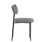 Cadeiras De Jantar Base Ferro Nile Kit 6 Pu Caramelo/linho A0