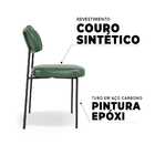 Cadeiras De Jantar Base Ferro Nile Kit 6 Sintético Pu A08 - D