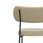 Cadeiras De Jantar Base Ferro Nile Kit 8 Pu Caramelo/linho Be