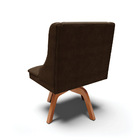 Cadeiras De Jantar Kit 2 Liz Suede Marrom Base Madeira Mm35 D