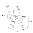 Cadeiras De Jantar Kit 2 Liz Suede Marrom Base Madeira Mm35 D
