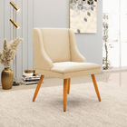 Cadeiras De Jantar Kit 6 Liz Suede Pés Palito  Castanho D03 -