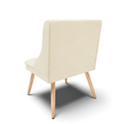 Cadeiras De Jantar Kit 8 Liz Veludo Bege Pés Palito  Natural