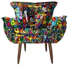 Cadeiras Decorativa Milena Quarto Sala Suede Romero Mar