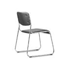 Cadeiras Interlocutor Empilhável Pelegrin Em Couro Pu Preta P