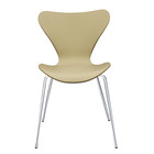 Cadeiras Jacobsen Polipropileno Sala Jantar Base Metal - Bege