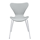 Cadeiras Jacobsen Polipropileno Sala Jantar Base Metal - Cinza