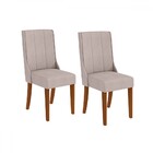 Cadeiras Kit 2 Cadeiras Celina Frassino/boucle Bege - Móveis