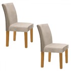 Cadeiras Kit 2 Cadeiras Estofadas Espanha Cinamomo/ Bege - Ce