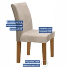 Cadeiras Kit 2 Cadeiras Estofadas Espanha Ypê/off White/boucl