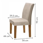 Cadeiras Kit 2 Cadeiras Estofadas Espanha Ypê/off White/boucl