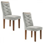 Cadeiras Kit 2 Cadeiras Estofadas Germany Chocolate/off White