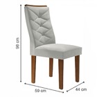 Cadeiras Kit 2 Cadeiras Estofadas Germany Chocolate/off White