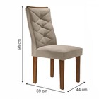 Cadeiras Kit 2 Cadeiras Estofadas Germany Chocolate/off White