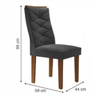 Cadeiras Kit 2 Cadeiras Estofadas Germany Chocolate/off White